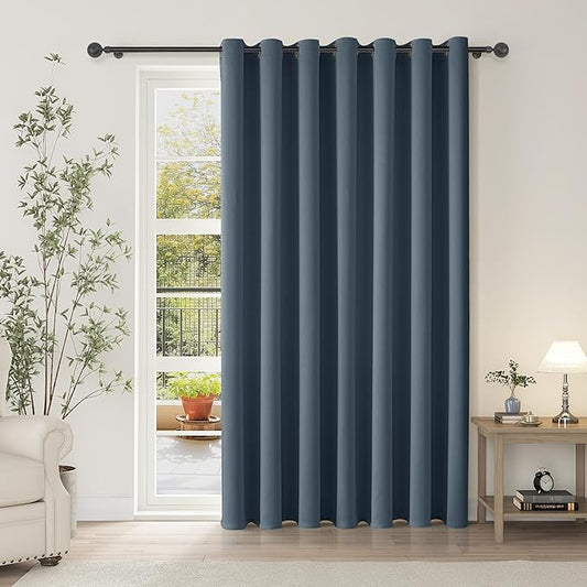 ChrisDowa Room Divider Curtain 90 Inches Long, Wide Blackout Sliding Door by ChrisDowa