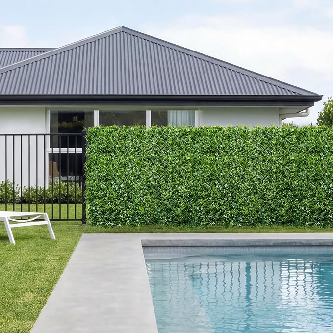 VEVOR Artificial Plant Wall, Sun Protection Greenery Backdrop Privacy Hedge - Image 8