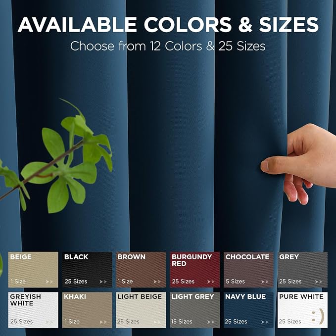 Joydeco Blackout Patio Sliding Door Curtains 96 Inches Long, Grommet Privacy - Image 9