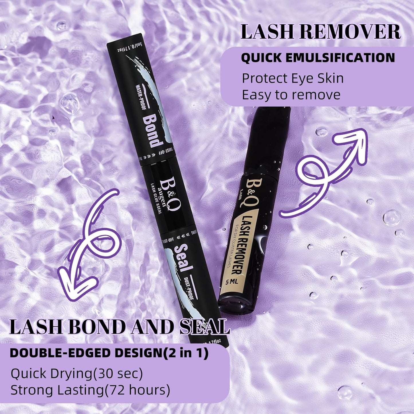 B&Qaugen Lash Clusters B42 DIY Eyelash Extensions(B42,8-18MIX)
