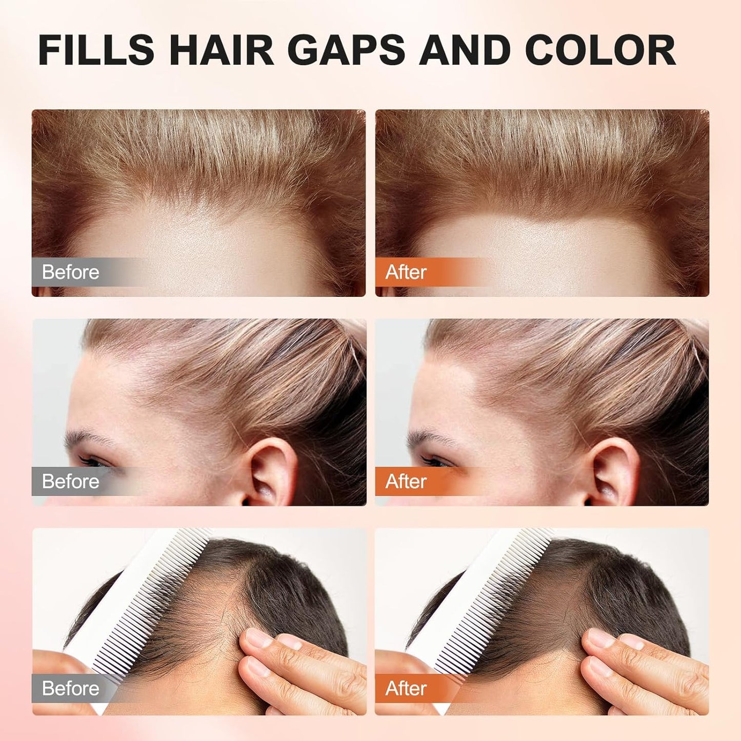 Root Touch Up Powder for Women and Men - Hairline Shadow Coverage, Gray Hair Touch Up for Eyebrows, Beard Line, and Bald Spots (Blonde)