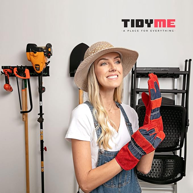 TIDYME Garage Wall Organizer | 48" Heavy-Duty Tool Storage Rack | Adjustable - Image 7
