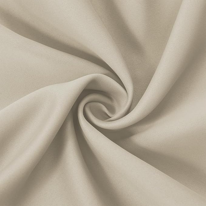 LEMOMO Light Beige Thermal Blackout Curtains/52 x 54 Inch/Set of 2 Panels Room - Image 5