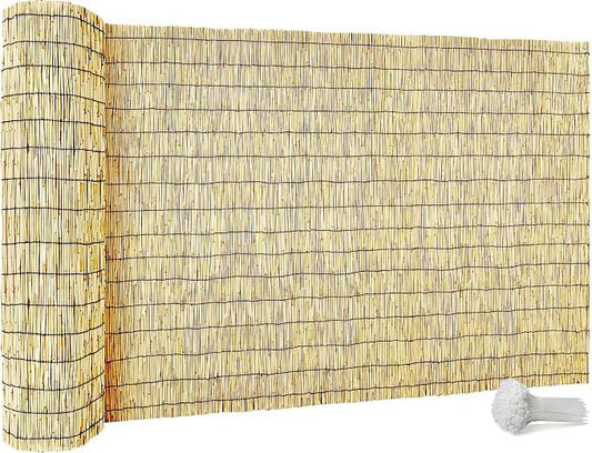 Reed Fencing Rolls, Decorative Bamboo Fencing 5ft High Roll Reed Screen by Unknown