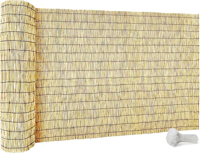 Reed Fencing Rolls, Decorative Bamboo Fencing 3x16FT High Roll Reed Screen by Unknown