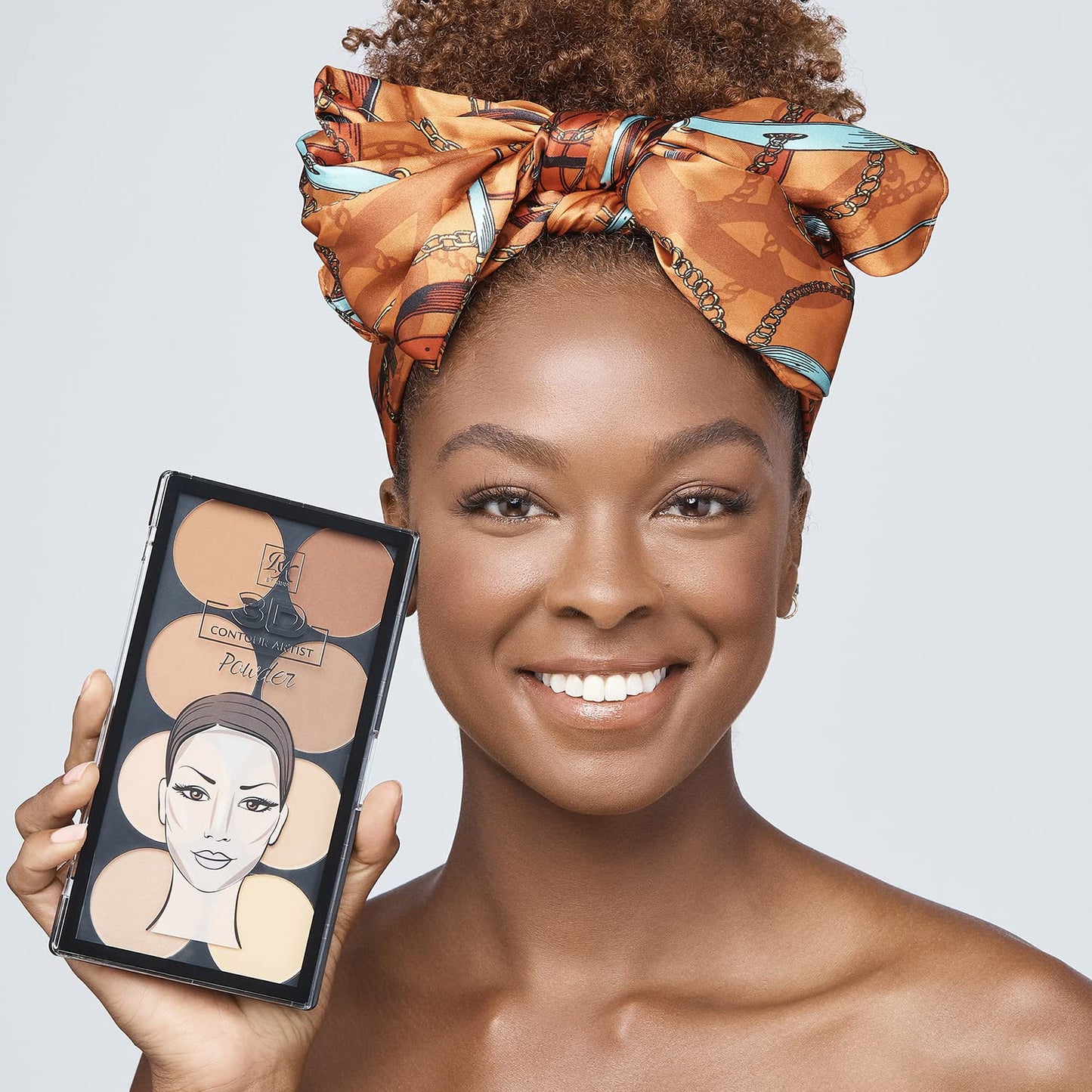 Ruby Kisses 3D Powder Contour Palette Medium Dark Define your cheekbones, perfect your nose, and sculpt your jawline