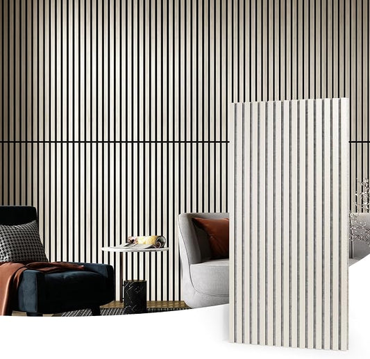 Art3d 2 Wood Slat Acoustic Panels by Art3d