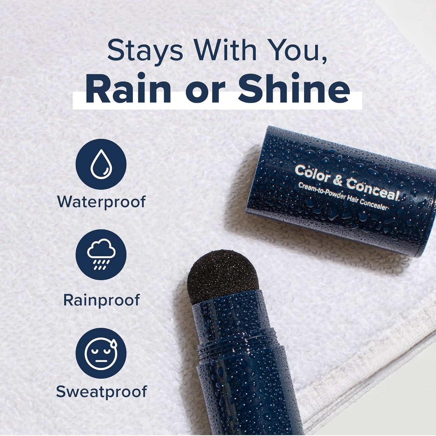 TRUHAIR Color & Conceal Waterproof Root Touch Up Hair Color Concealer - Hair Cover up for Gray Coverage and Hairline Filling - 11 Hair Colors Available (Dark Brown)