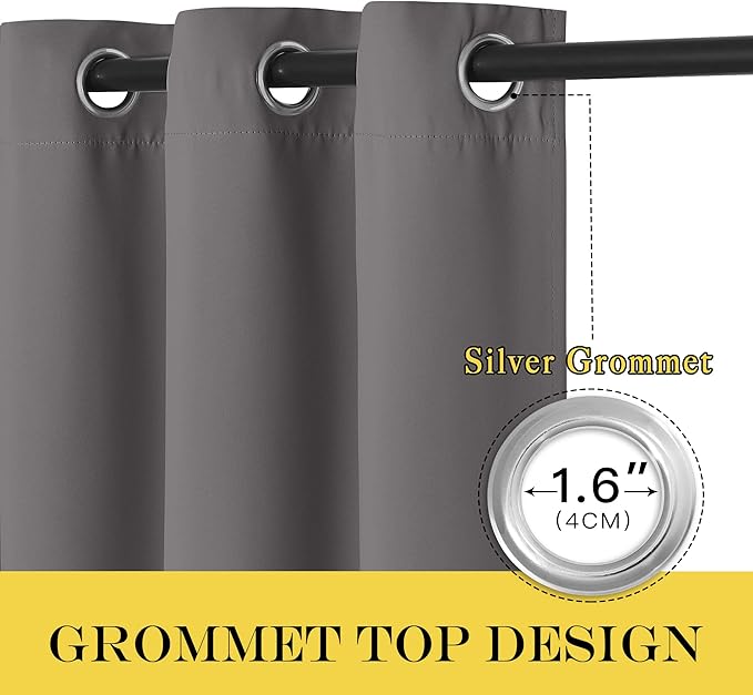 NICETOWN Blackout Doorway Curtain Drape 72 inch Long - Image 2
