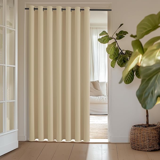 ChrisDowa Room Divider Curtain 96 Inches Long, Wide Blackout Sliding Door by ChrisDowa