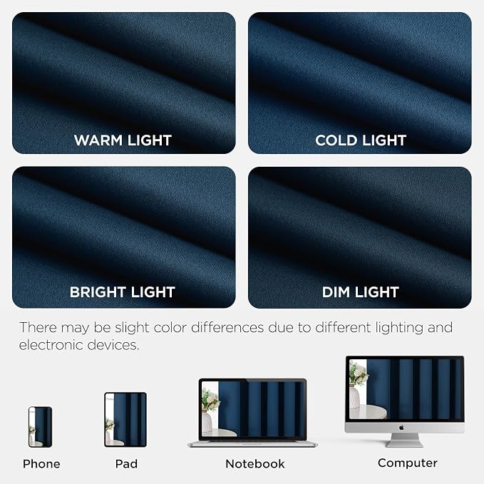 Joydeco Blackout Patio Sliding Door Curtains 90 Inches Long, Grommet Privacy - Image 8