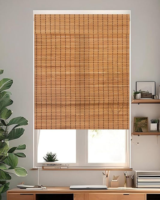 24''W X 72'''H Cordless Bamboo Roman Shades by Chryeiiu