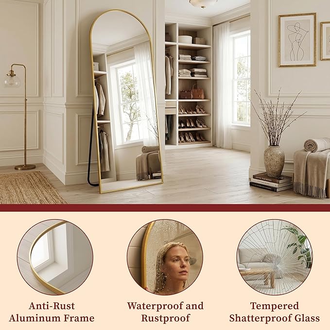 Suidia 71"x28" Arched Full Length Mirror - Image 6