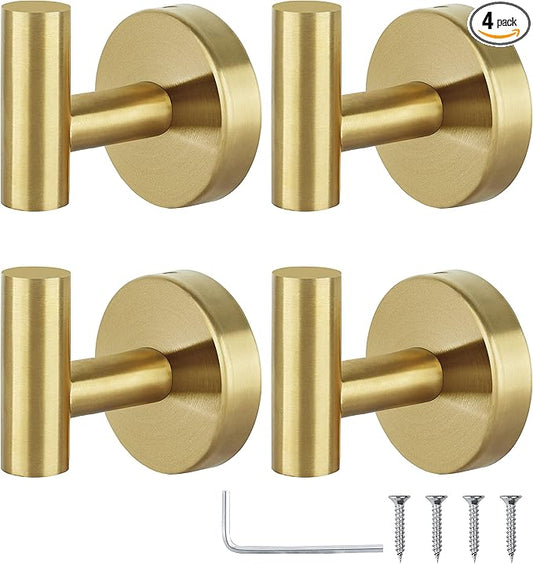 Towel Hooks Bathroom Coat Robe Hook Stainless Steel Heavy Duty Door Hanger by Homagic