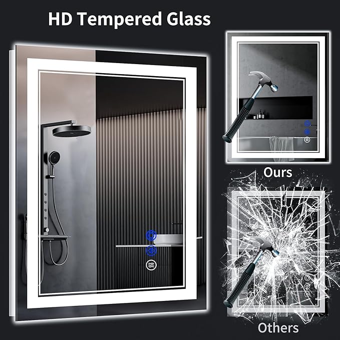 38"x30" LED Bathroom Mirror - Image 6