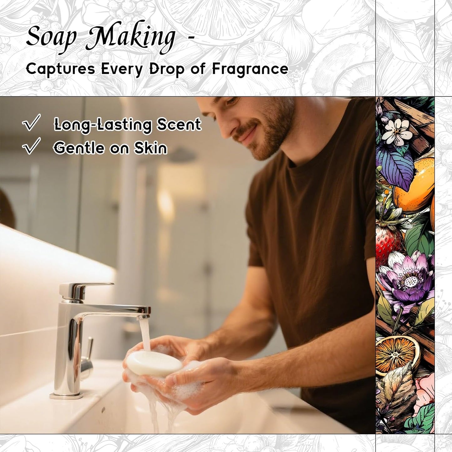 HIQILI Tobacco Vanilla Fragrance Oil for Diffuser, DIY Soap, Candle, Perfume Making, Long Lasting Rich & Spicy Scents - 5.07 Fl Oz