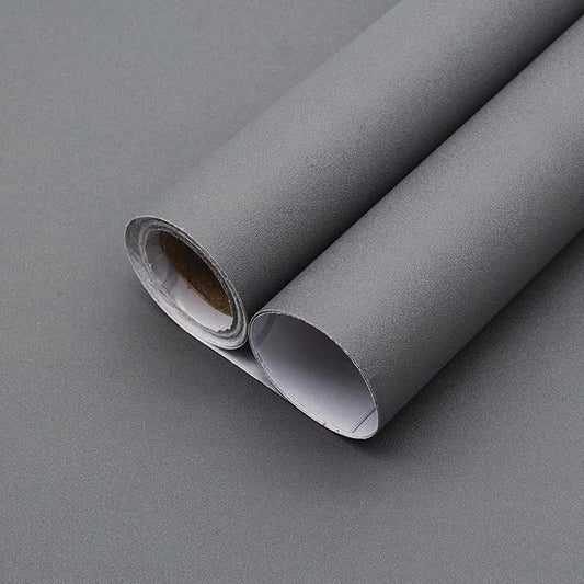 Yancorp 16"x120" Matte Dark Gray Contact Papaer Peel and Stick Wallpaper Vinyl by YancorpHomeDecor