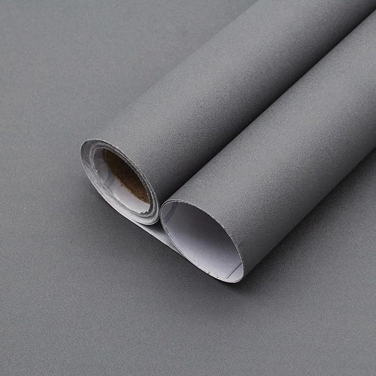 Yancorp 16"x394" Matte Dark Gray Contact Papaer Peel and Stick Wallpaper Vinyl by YancorpHomeDecor
