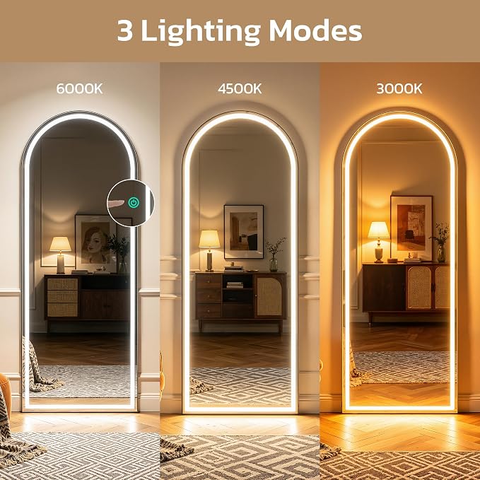 71" x 26" Arched Full Length Mirror - Image 3