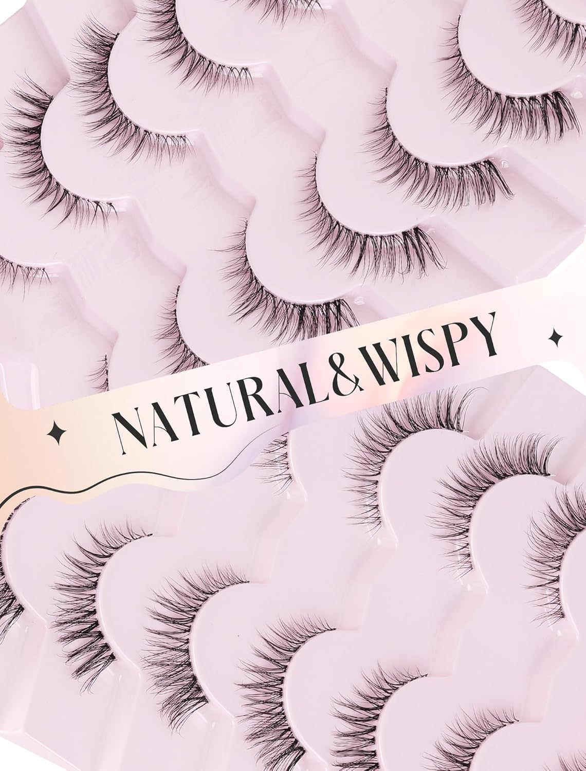 Lashes Natural Look False Lashes Wispy Lashes Fake Eye Lashes Strip Lashes Natural Eyelashes Wispy Natural Lashes UP24