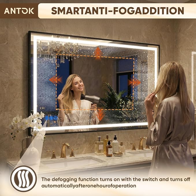 Antok 60X30 LED Bathroom Mirror - Image 4