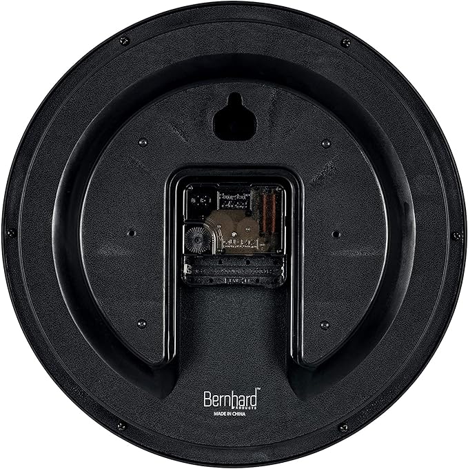 Bernhard Products Black Wall Clock Silent Non Ticking 10 Inch Quality Quartz - Image 4