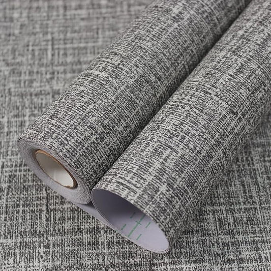 WADILE Grasscloth Peel and Stick Wallpaper 15.7in x 196.8in, Textured Contact by WADILE