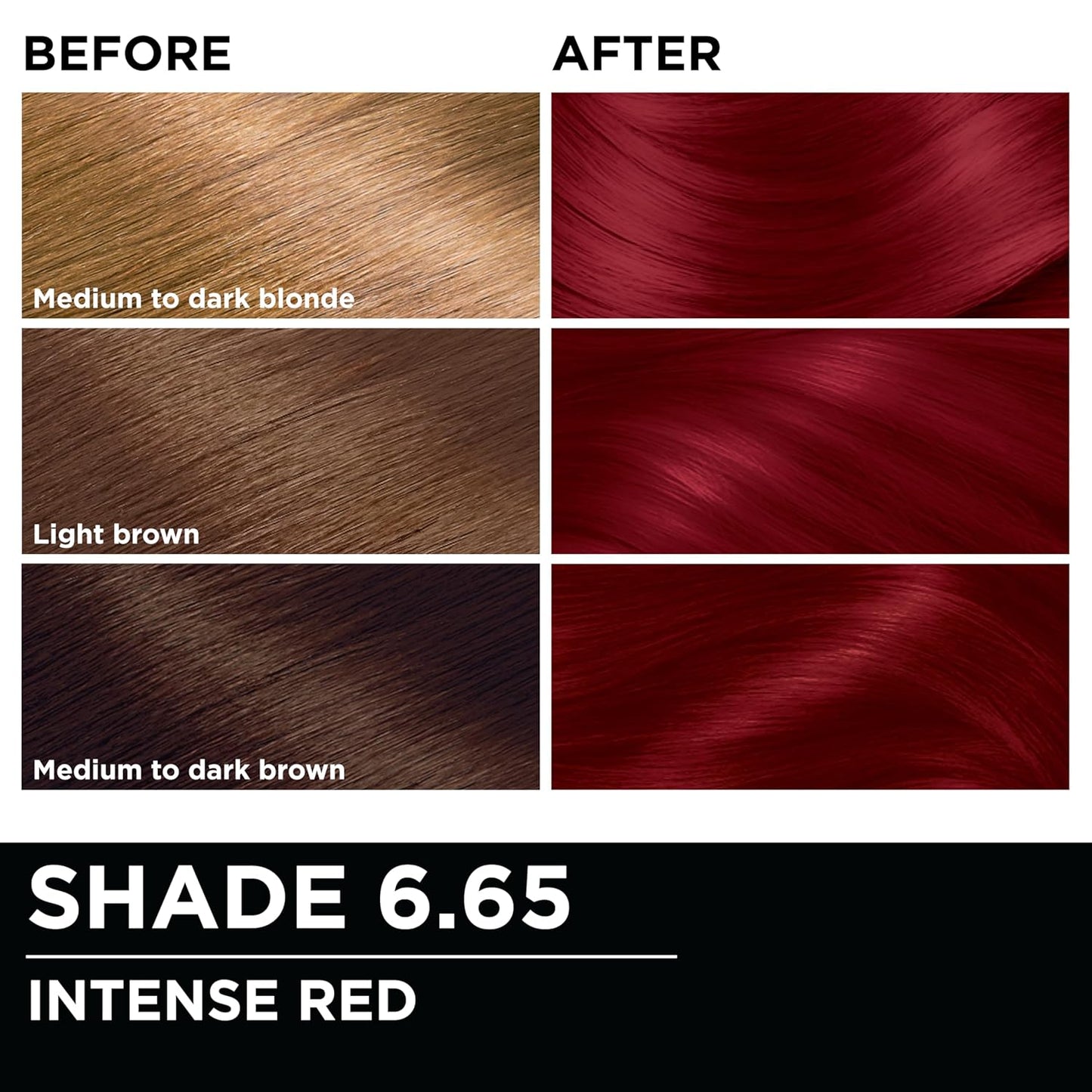 Garnier Olia Hair Color, Oil Powered Ammonia Free Permanent Hair Dye for Long-Lasting Color, 6.65 Intense Red, 2 Dye Kits
