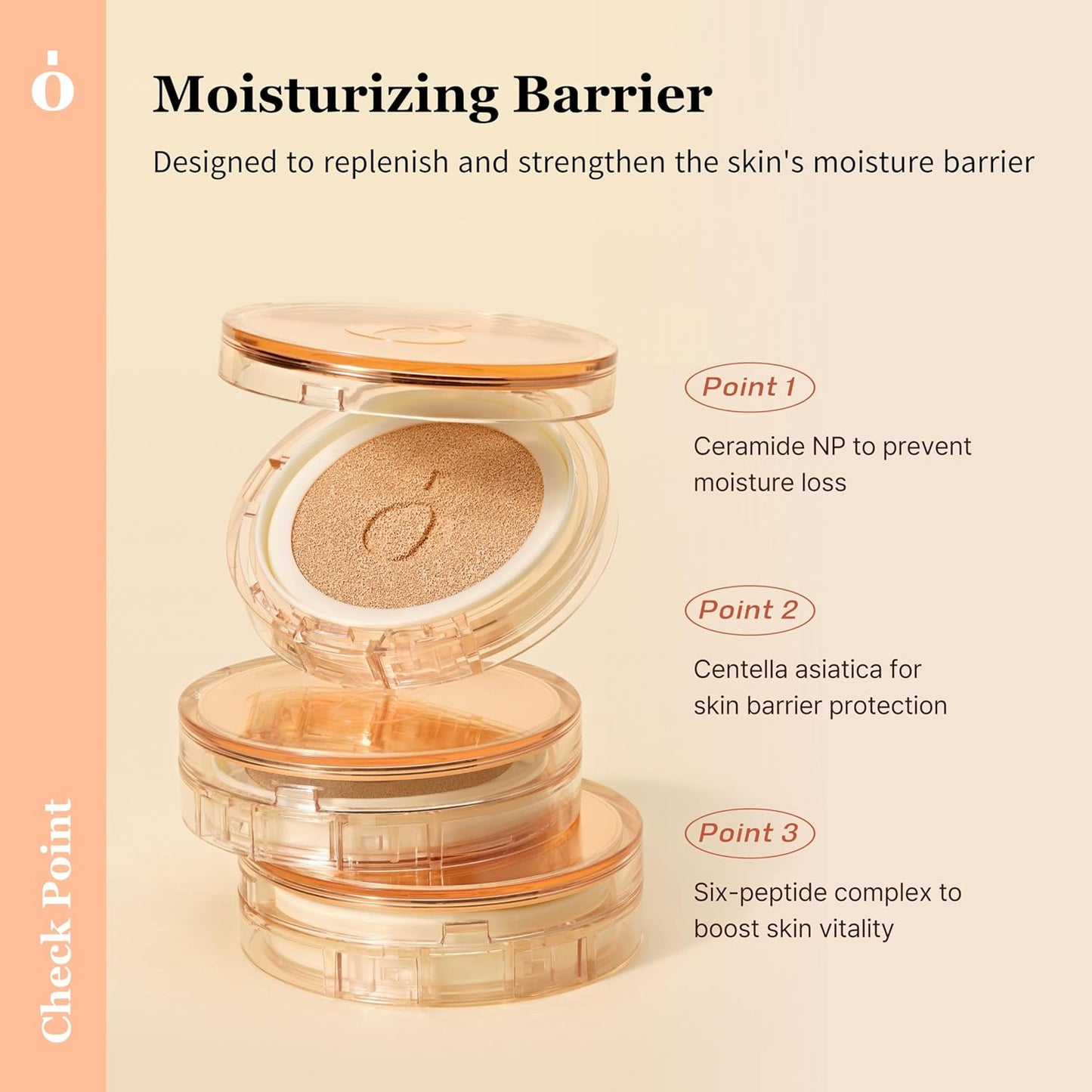 Skin Barrier Glow Cover Cushion, All-day Coverage, Glow Finish, Lightweight, Skincare-Like Texture, Non-cakey Makeup, Korean Cushion Foundation (#21C Pure, 0.15 oz)