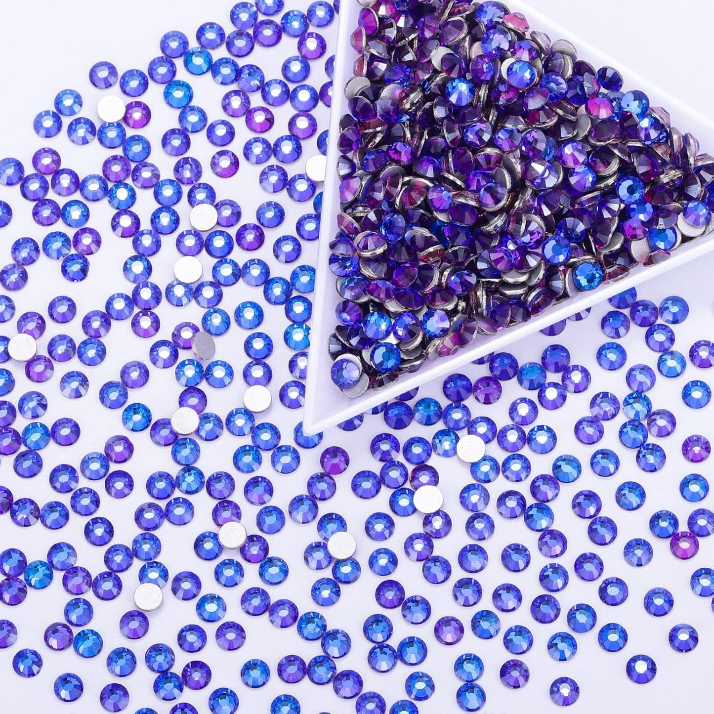 1440Pcs Purple Velvet Crystal Rhinestones,Glass Flatback Rhinestones Gemstones Small for Nail Face Makeup Art Crafts Clothes Decoration - (SS6,2.0mm,Purple Velvet)