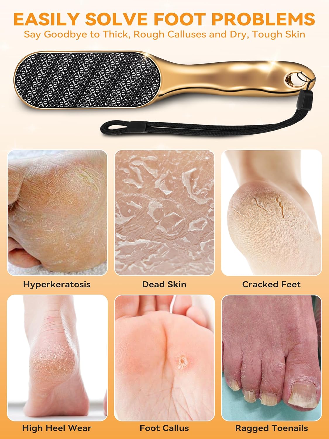 Beyond The Cream Veins Grain Foot File, Nano Glass Foot File, Hard Skin Callus Remover, Professional Pedicure Tool, Anti-Slip Handle Rope & Storage Bag, Ideal Gift for Beauty & Fitness Lovers, 2-Pack