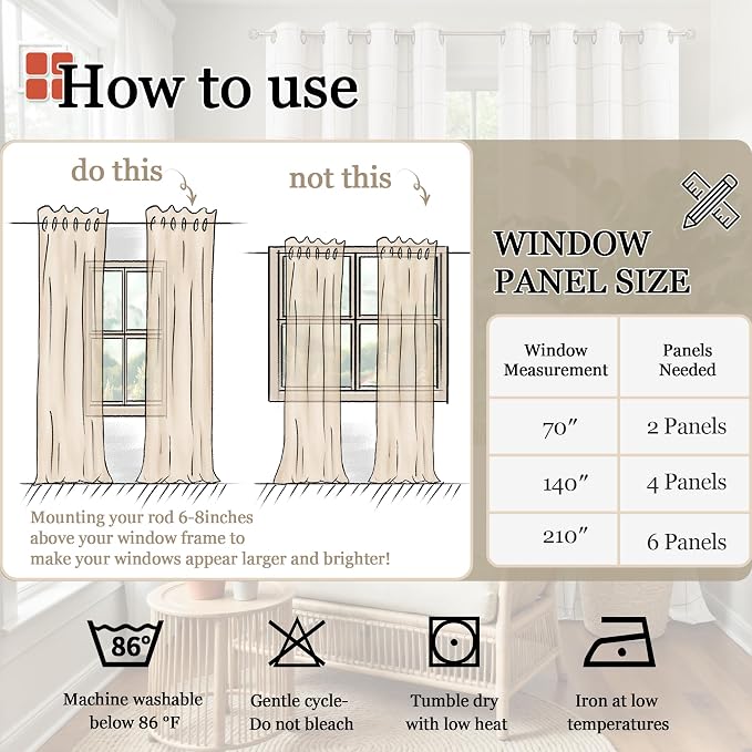 Lajode Sage Green Linen Blackout Curtains - Image 9