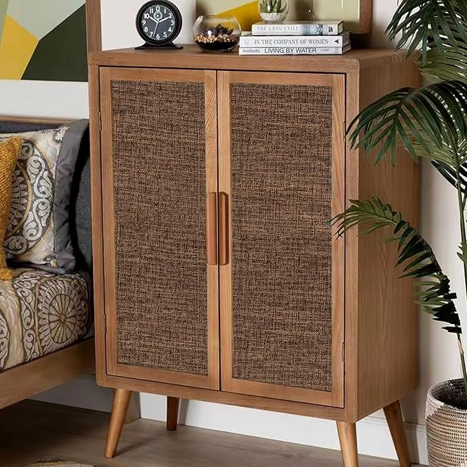 Brown Grasscloth Peel and Stick Wallpaper 17.3"x300" Faux Linen Textured - Image 6
