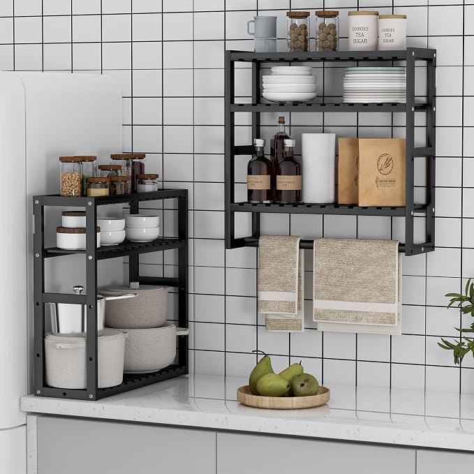 PPN Towel Rack Bathroom Storage Shelves Over The Toilet - Image 5