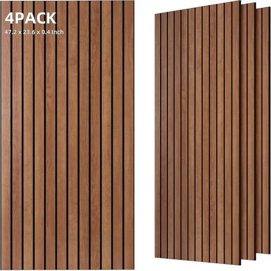 TO-TH Wood-Look Acoustic Panel, 4 Pack 47.2” x 23.6” Soundproof Wall Panels by TO-TH