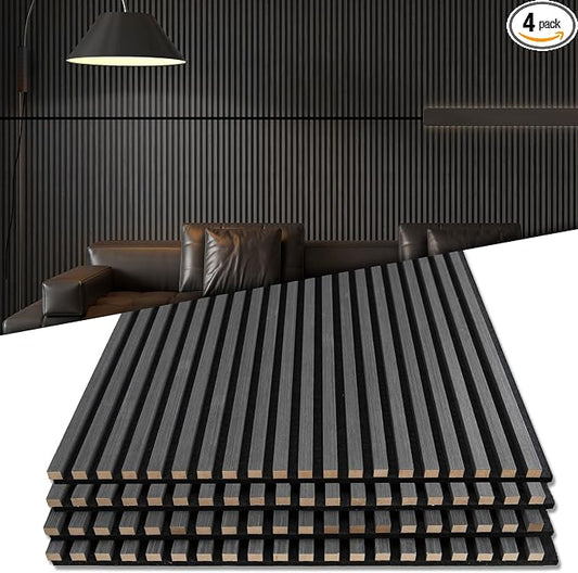 Art3d 4-Pack 48" x 24" Acoustic Wood Panels by Art3d