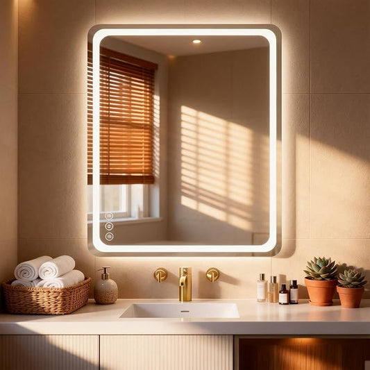 28" x 36" Led Bathroom Mirror by Lmsedf