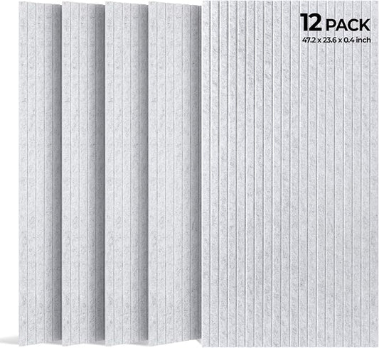SODOCT 12 Pack Large Acoustic Panels, 47.2" X 23.6" X 0.4" Sound Proof Panels by SODOCT