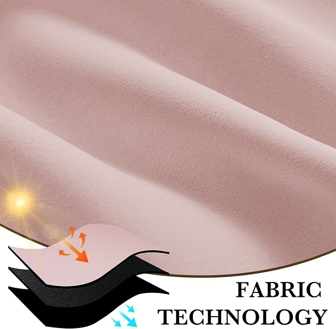 RYB HOME Bedroom Blackout Curtains 63 inches Long, 100% Blackout Thermal - Image 7