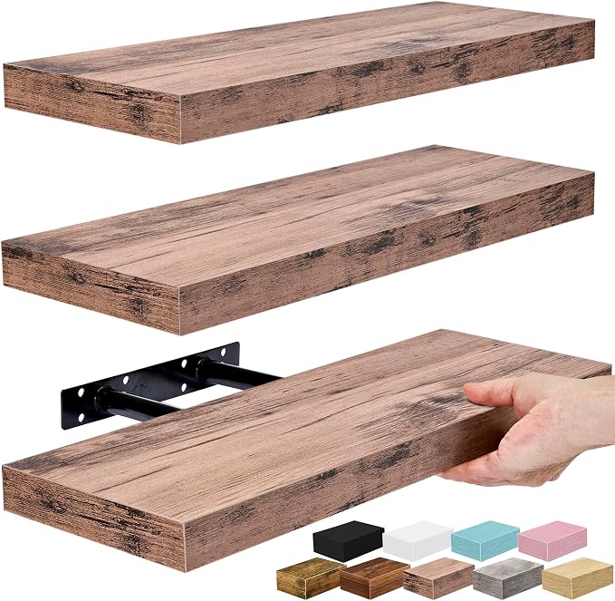 Sorbus Floating Shelves for Wall – 16 Inch Floating Shelf for Kitchen, Living by Sorbus