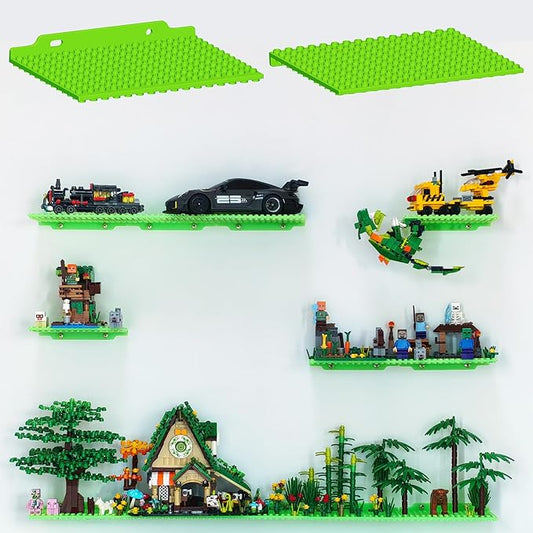 12 Wall Display Shelf for Lego Bricks, 4x5 inch Dual-Sided Floating Shelves by Unknown