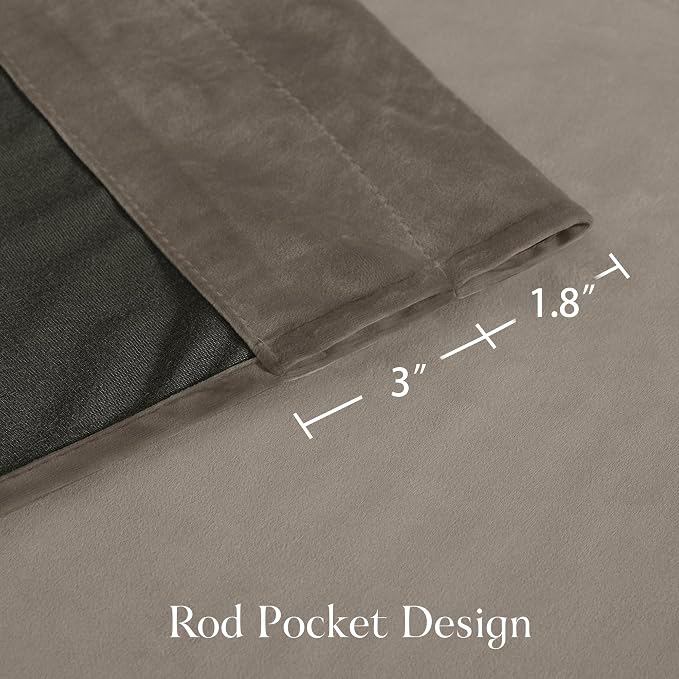 NICETOWN Blackout Velvet Curtains 102 inches Long - Image 2