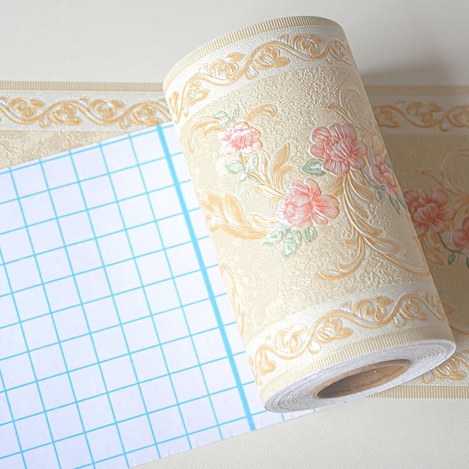 AbaBoorty Yellow Floral Wallpaper Border Decor 394"X4.1" Peel and Stick Wall - Image 7