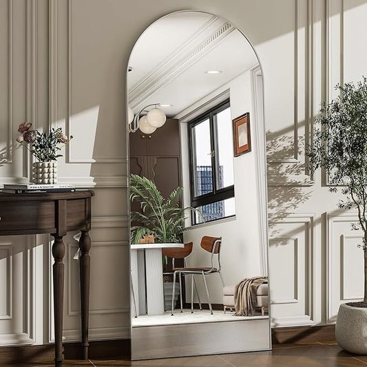 57" x 20" Arched Full Length Mirror by WISSMILESHOME