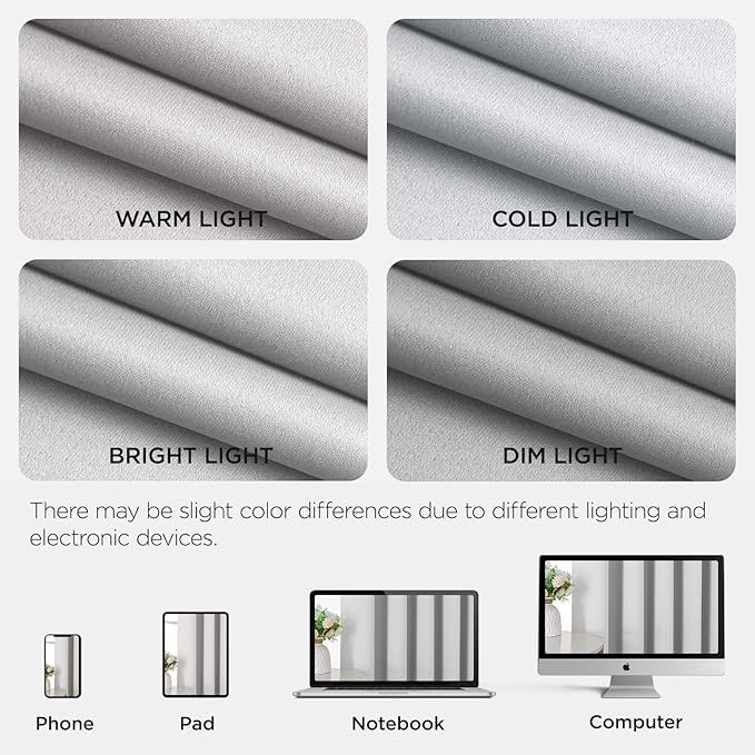 Joydeco Blackout Patio Sliding Door Curtains 108 Inches Long, Grommet Privacy - Image 8