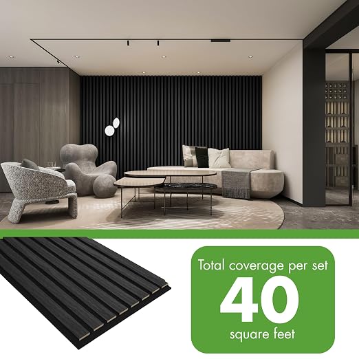 Art3d 20-Pack 12" x 24" Soundproof Wood Slat Panels, 40 sq.ft Acoustic Wall - Image 4