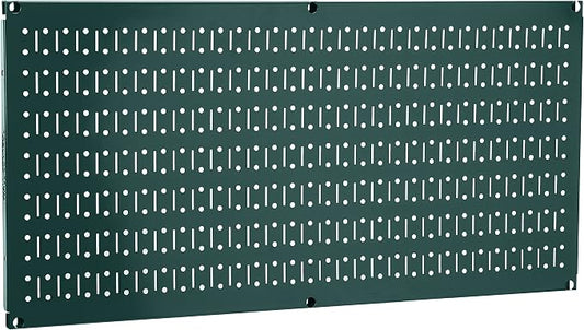 Wall Control Pegboard 16in x 32in Horizontal Green Metal Pegboard Tool Board by Wall+Control