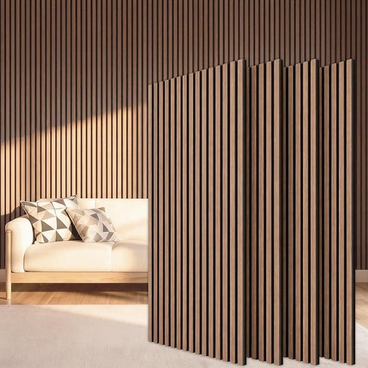 TONOR Wood Slatwall Panels, 4 Pack 47.2" x 23.6"/ 120 x60cm Acoustic Wall Panels by TONOR