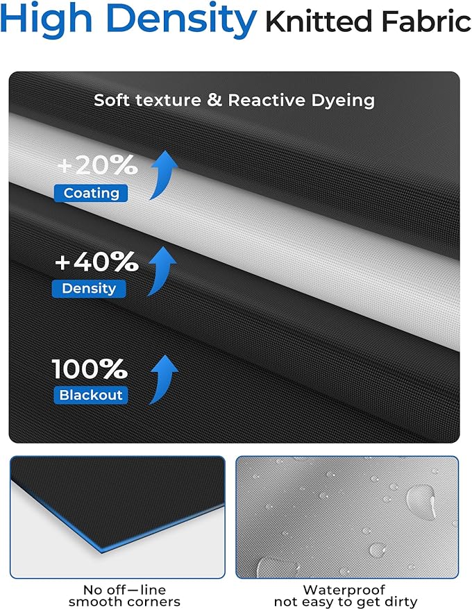 Sumobaby Blackout Curtains for Bedroom Portable 50"x48", No Drill Blackout - Image 7