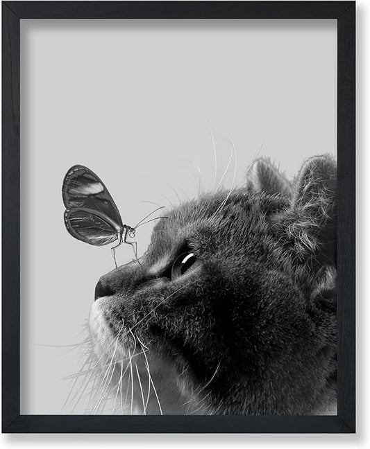 Poster Master Butterfly on Cat Poster by PosterMaster